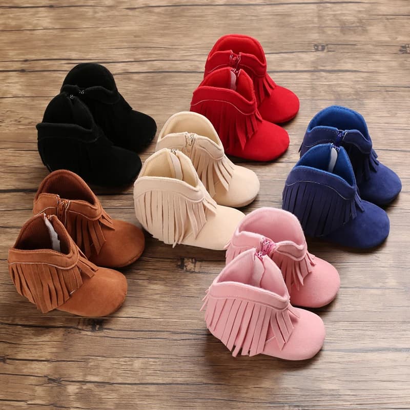Kids shoes Prewalker Boots For Unisex Girls Winter Keep warm Moccasins Nappa Footwear Shoes 0-18M