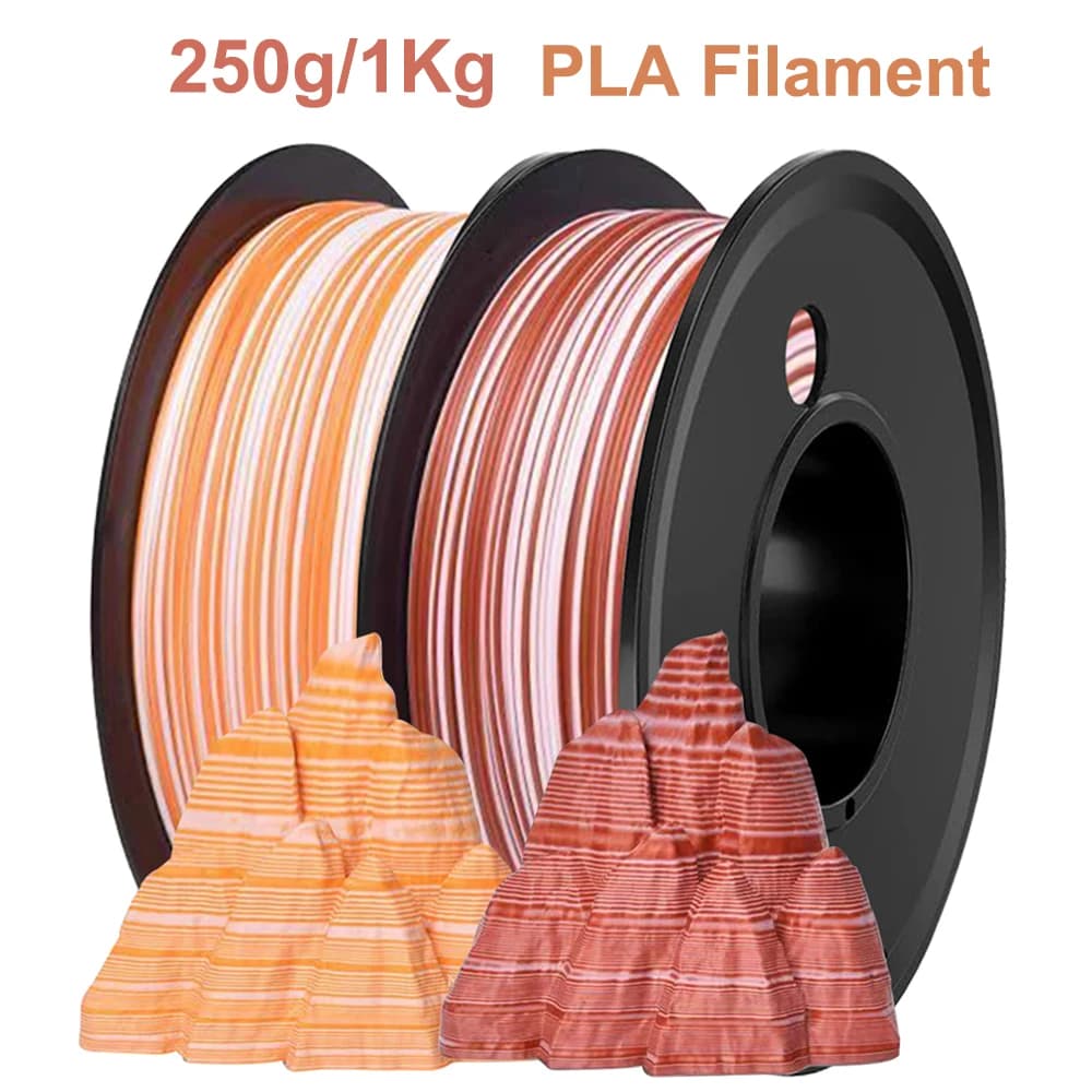 250g PLA Matte Sunshine Orange 3D Printer Filament Mineral Series High Quality Mineral Pla Red 3D Printing Material 1Kg 1,75mm