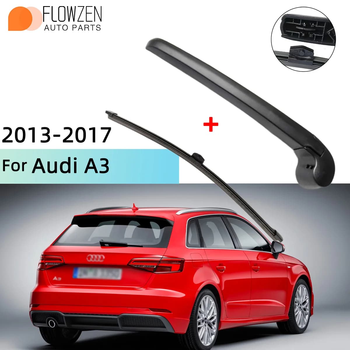 Adatto Per Audi A3 2013--2017 Parabrezza Posteriore Spazzola Tergicristallo Braccio Tergicristallo Parabrezza Tergicristalli Spazzole Accessori Per La Pulizia