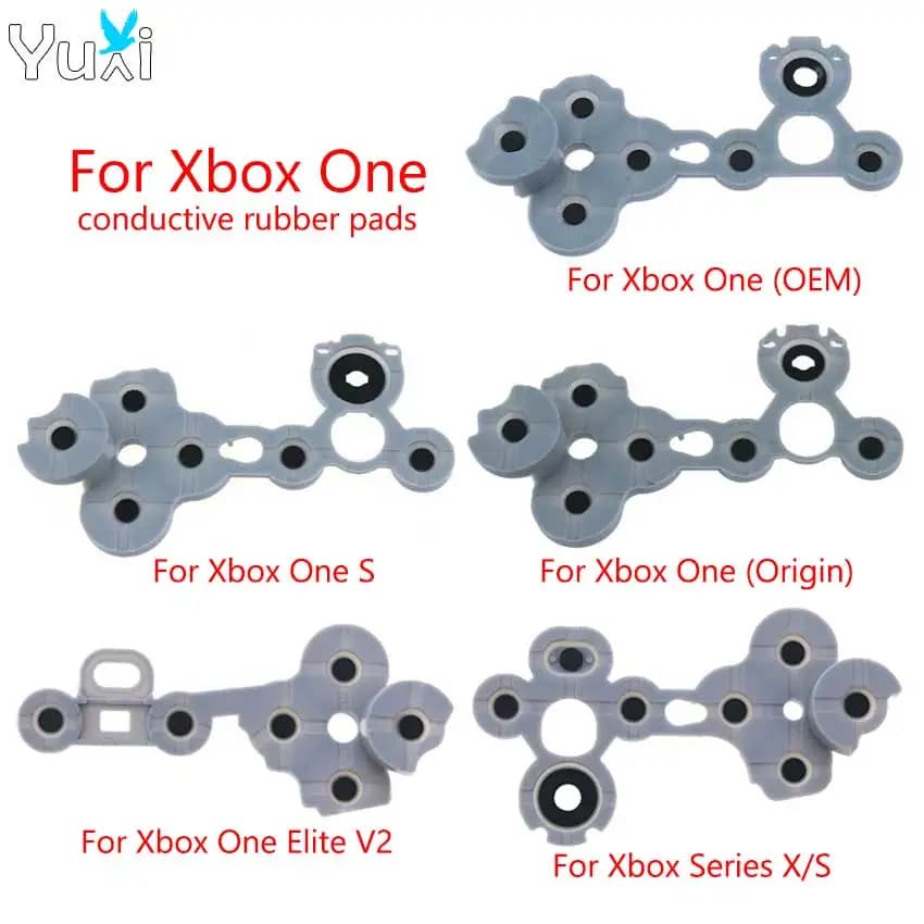 YuXi Per Xbox Serie XS Controller Pulsante in gomma conduttiva per Xbox One S Elite 2 D-pad Pulsanti chiave di contatto Cuscinetti in gomma