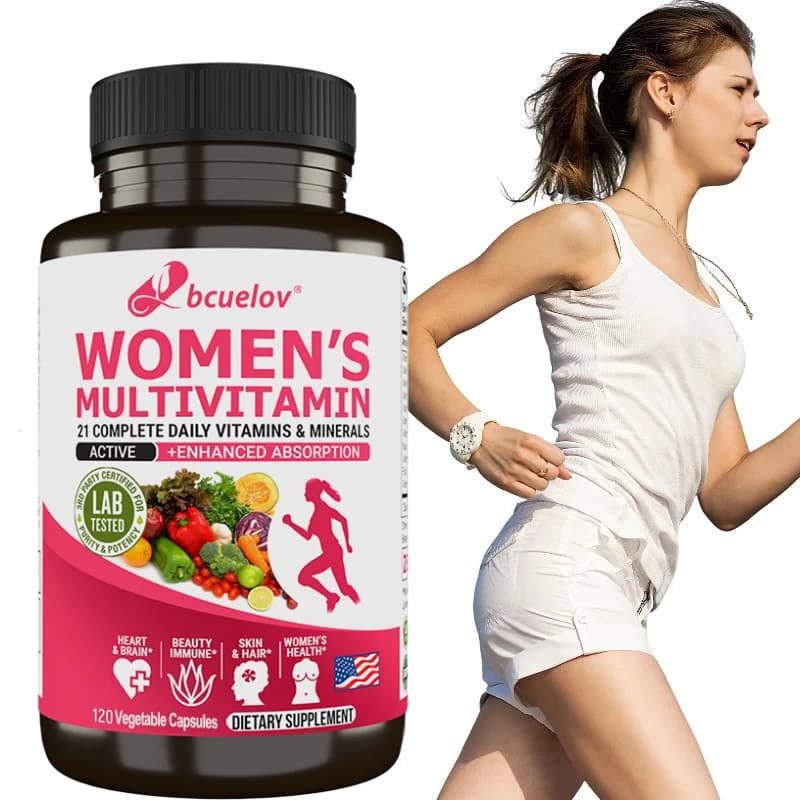 Women’s Multivitamin & Mineral Capsules - Calcium Biotin Zinc, Vitamin A/C/D/E/K/B, Skin Hair Nail Bone Heart & Immune Wellness