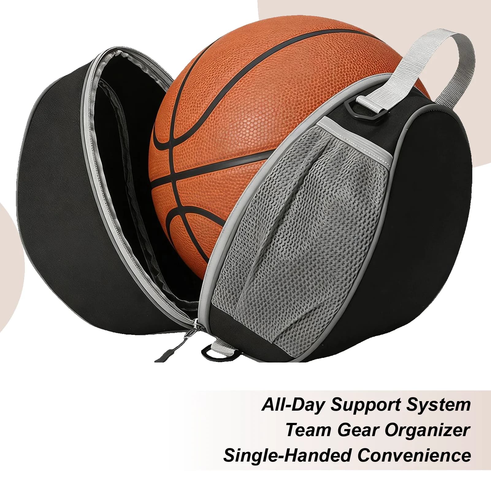 Zaino da basket grande, regolabile, impermeabile, per giovani, per pallone singolo, per pallavolo, palestra, viaggi quotidiani, scuola
