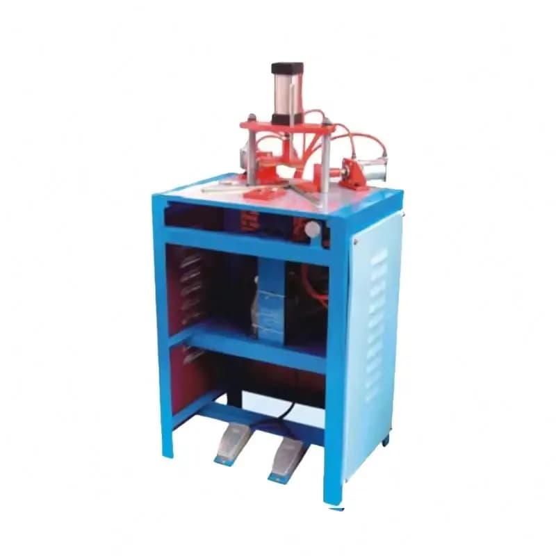 Automatic Pneumatic Machine for Nailing Frames in Wood with Angle Cutting Function for Photos and Squares, Wood Industry