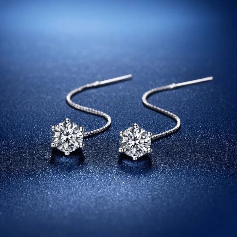 925 Sterling Silver Earrings Long tassel decoration for Women Wedding Engagement Fine Jewelry Luxury Zircon Gifts Stud Earrings