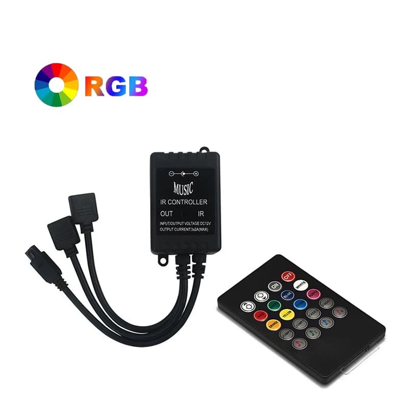  Controller Rgb per sincronizzazione musicale 12V 4 pin Luci LED Rgb Controller Box Ricevitore Telecomando intelligente Controller LED a 20 tasti Cambia colore RGB