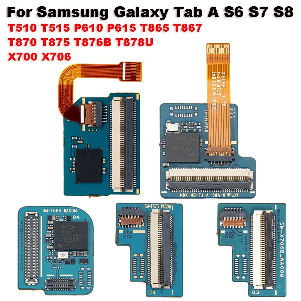 Display LCD Touch Screen Connettore Scheda Cavo Della Flessione Per Samsung Galaxy Tab A S6 S7 S8 SM T510 T515 P610 P615 T865 T870 X700 X706
