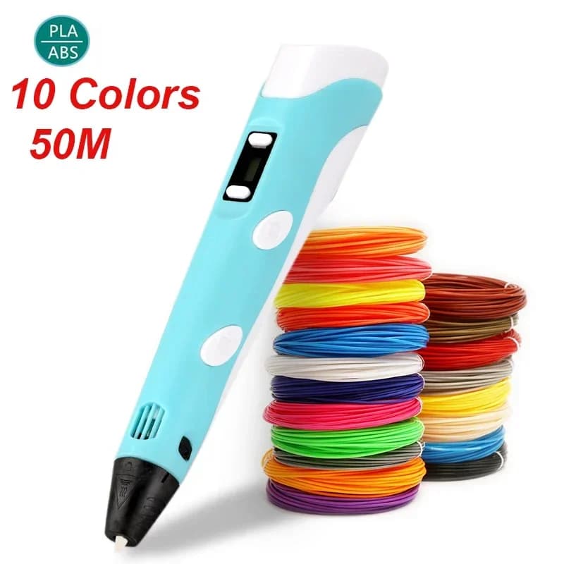3D Pen LED Screen 3D Printing Pen DIY 50M Filament PLA Creative Toy Kids Gift Design 3D Printer Pen Design Stift Design