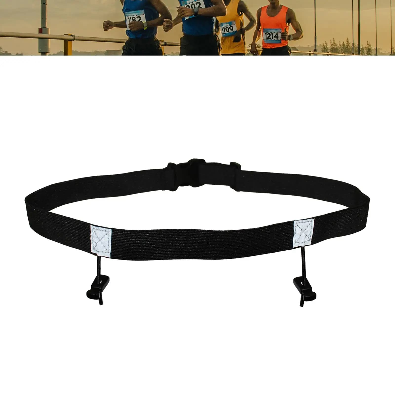 Belt with bib with race number Running bib strap Running belt Triathlon racing belt for unisex test Jogging Exercise Cycling