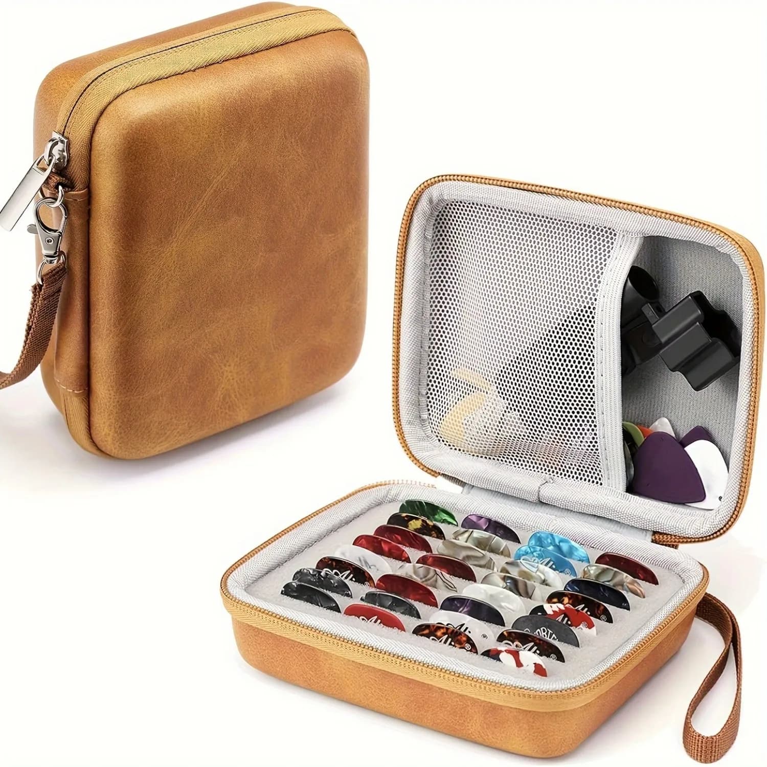 Custodia porta plettro per chitarra Liyacial compatibile con Fender, custodia per accessori per chitarra
