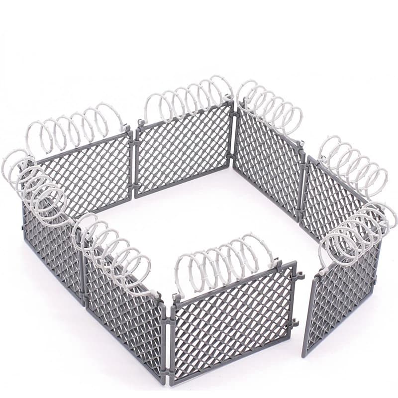 MOC Military Fence Building Blocks Parts DIY Toy Wire Mesh Accessories Protective Isolation Net Roadblock Toys for Boys Gifts