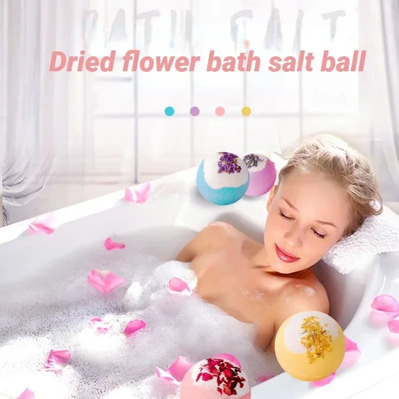 Set of 12 100g Bathroom Balls with Secchi, Mixed Colors and Essential Oils
