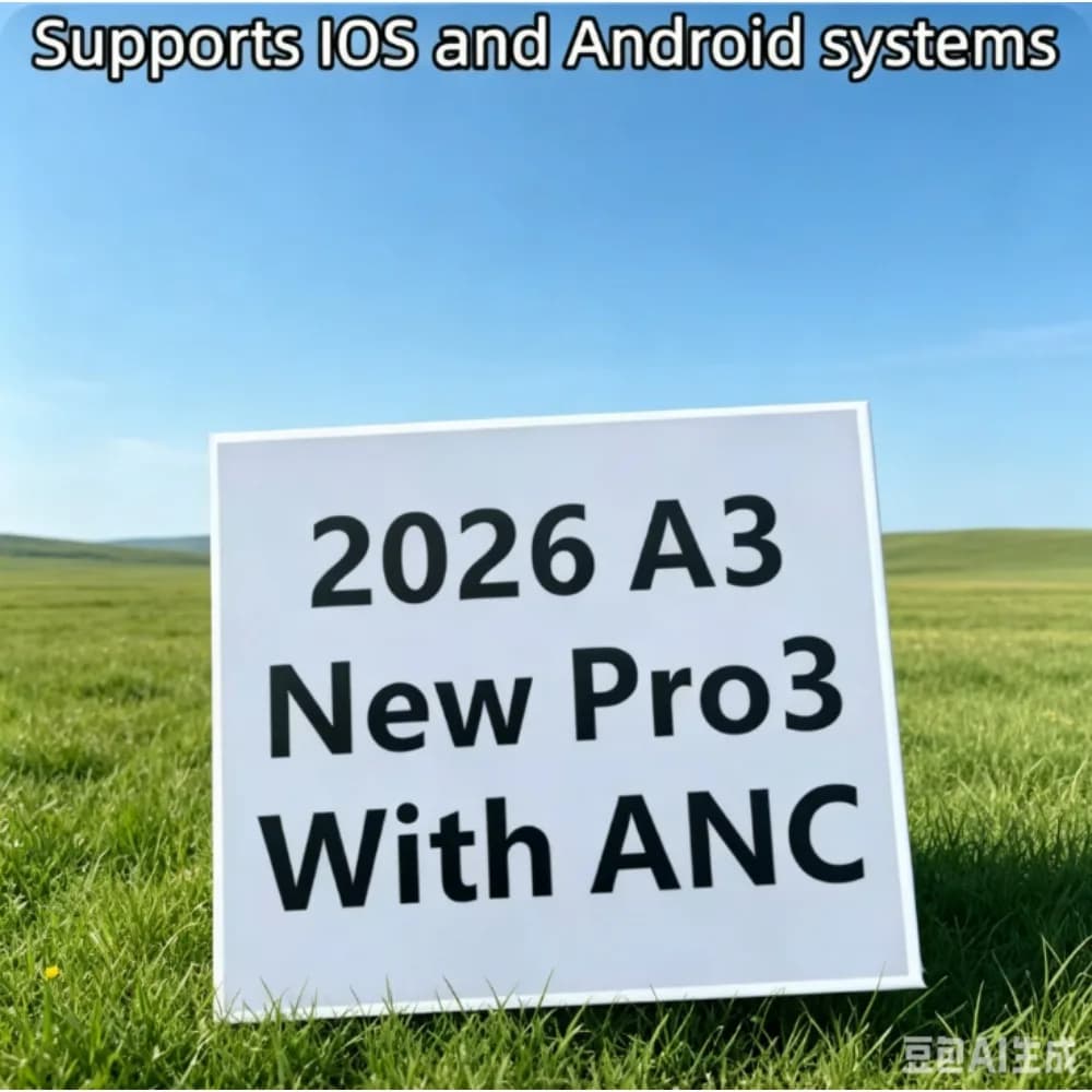 2026 Earbuds Pro A3 ANC TWS Wireless Bluetooth Earphones Headphones HiFi Sound Low Latency Noise Reduction Earbuds for Android
