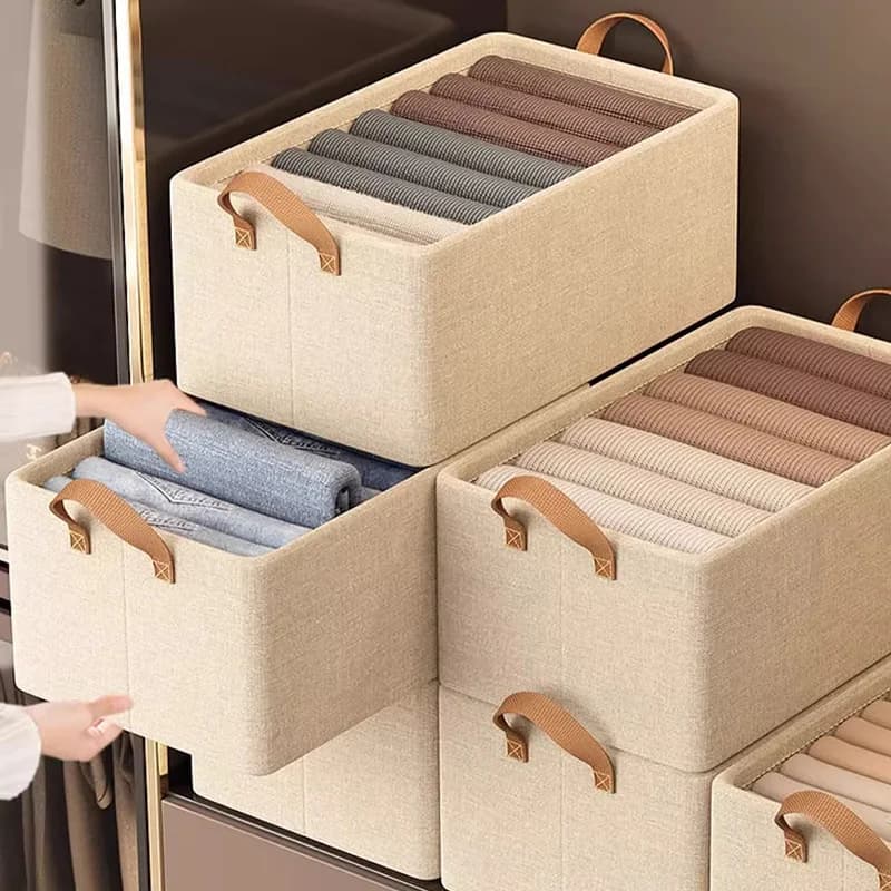 1pc Cestino portaoggetti per vestiti in tessuto Oxford Scatola portaoggetti portatile Scatola portaoggetti pieghevole con struttura in acciaio Organizzatore per guardaroba