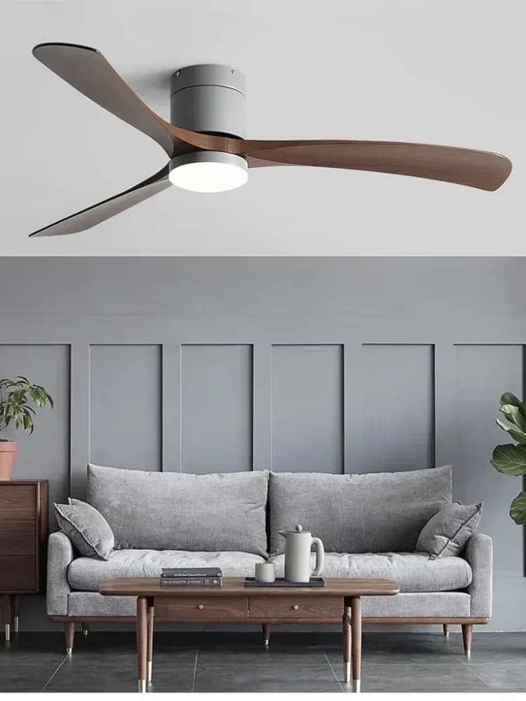 Low Floor Fan with LED Light Modern Simplicity DC Indoor Ceiling Fan 110V 220V Electric House Fans