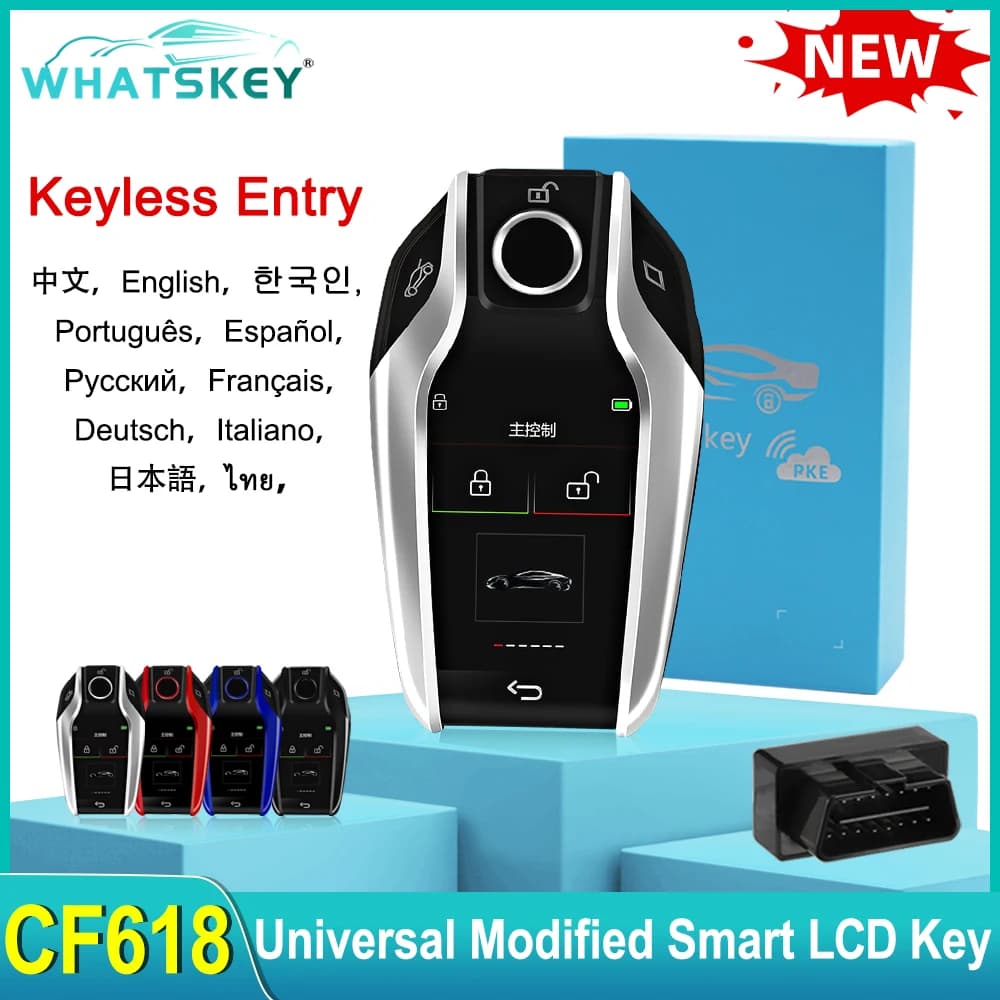 CF618 Chiave Intelligente LCD per BMW per Benz Per Audi per Toyota per Ford per Hyundai per KIA Schermo LCD chiave per auto Keyless Entry Blocco Automatico