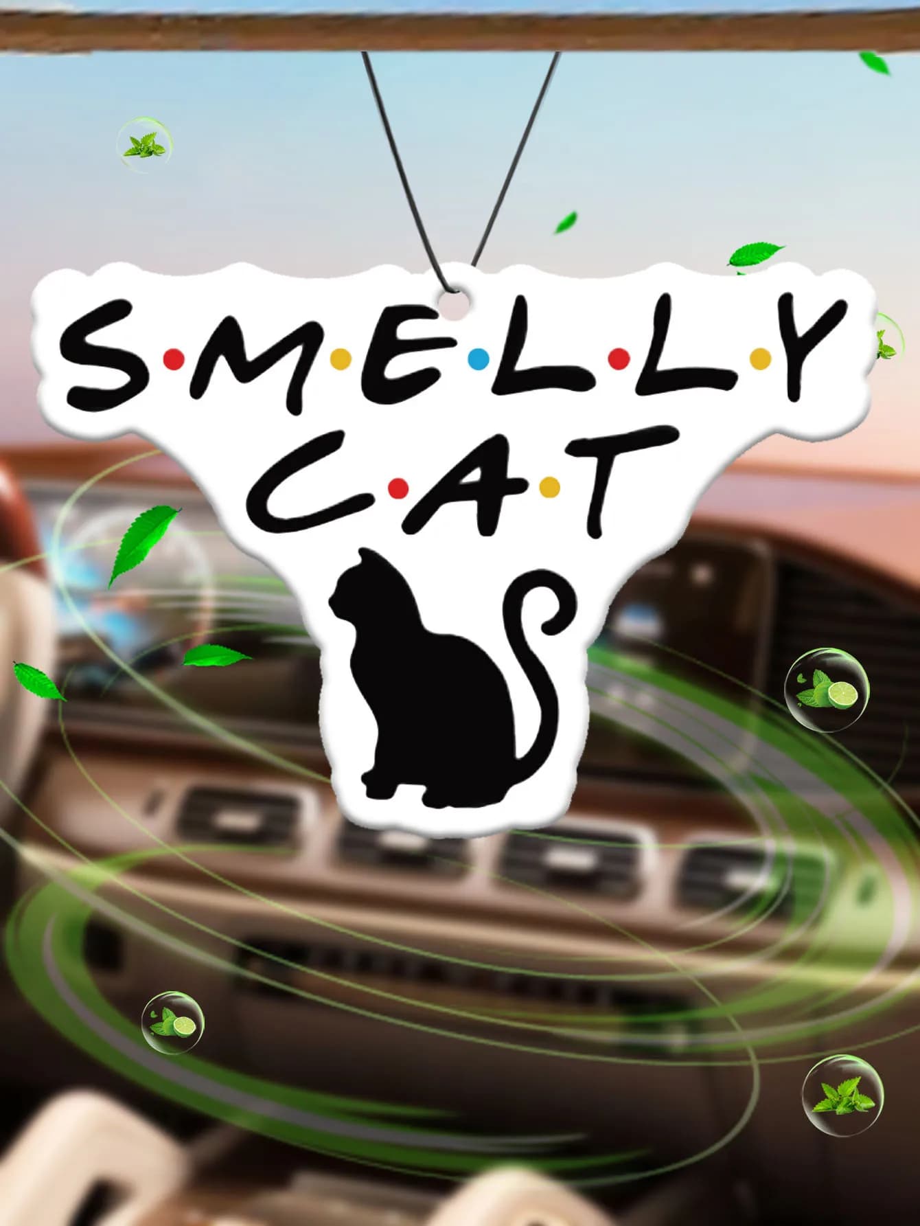 Interesting themed gift of the TV program Smelly Cat Deodorant for Car, Deodorant for Wardrobe, Perfume, Rear Mirror Decoration, Car Accessories Interior Pendant, Air Purifier with Natural Fragrance, Toilet Envelope, Living Room Office Bedside
