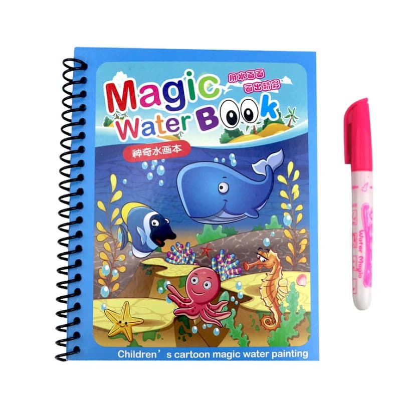Vendita calda riutilizzabile magia disegno ad acqua libro da colorare bambini sensoriazione prima educazione per bambini regalo di compleanno giocattoli Montessori