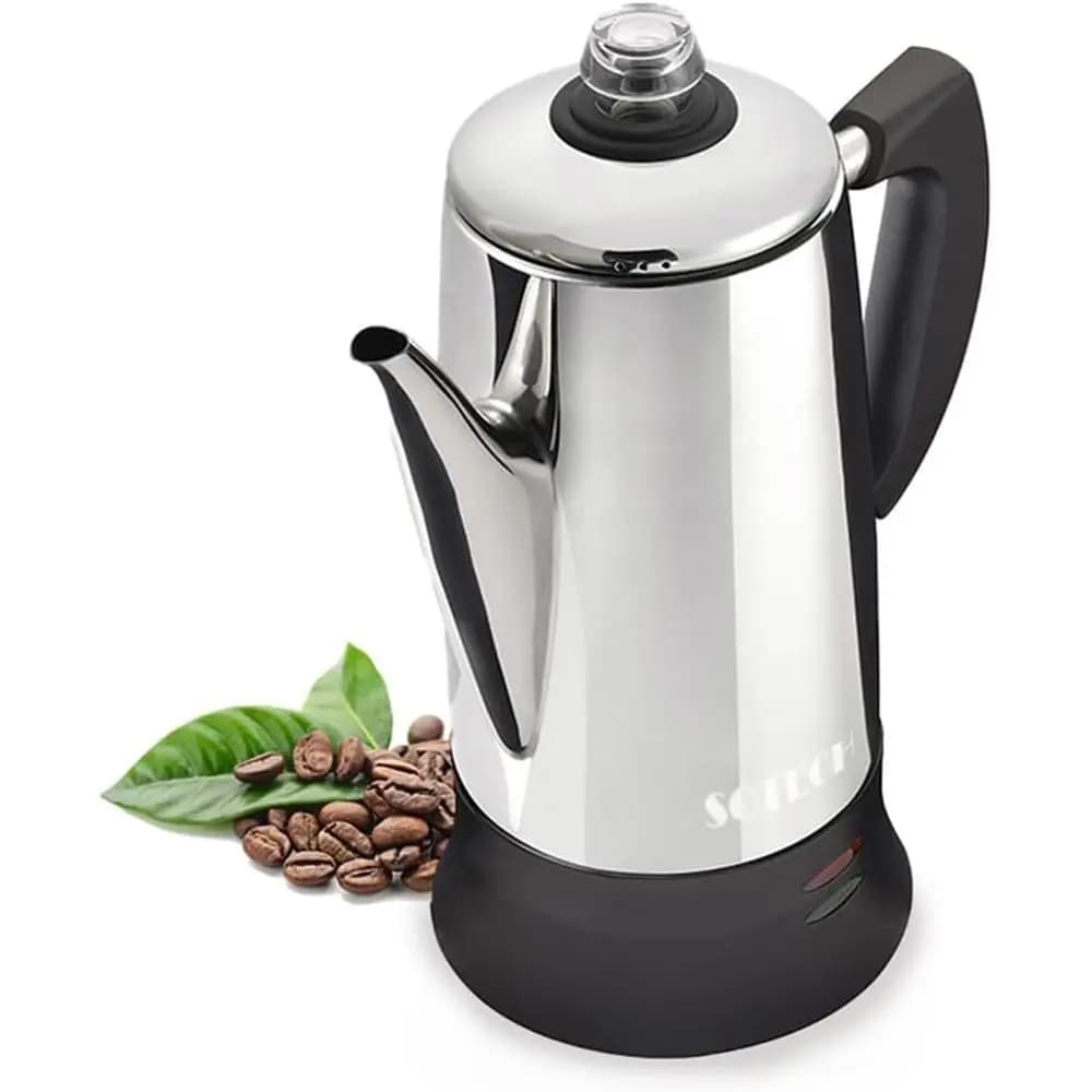 Macchina da caffè elettrica con impugnatura Cool Grip, manopola trasparente per il controllo della preparazione (12 tazze)