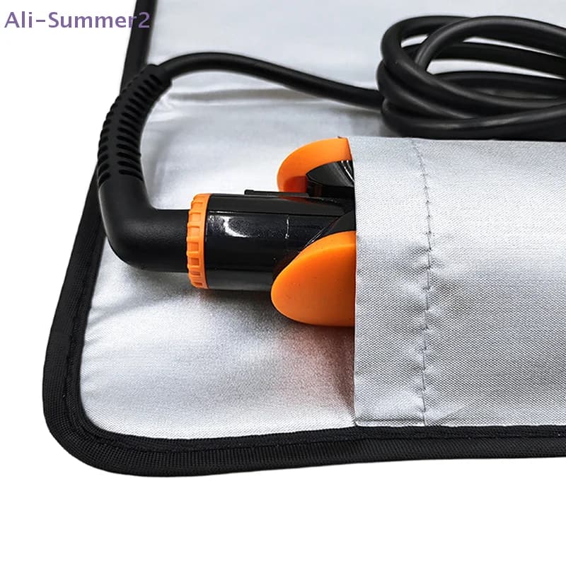 Heat Resistant Hair Plate Holder Bag {Summer2}, Curly Iron Protective Case, Women's Foldable Travel Organizer