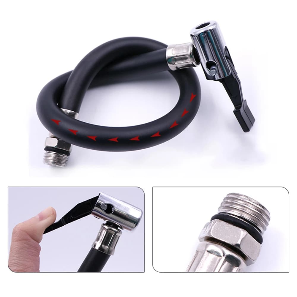 Tubo di prolunga per ugello di gonfiaggio rapido per pneumatici pompa di gonfiaggio montata su auto per gonfiatore morsetto di gonfiaggio rapido per tubo di prolunga usa