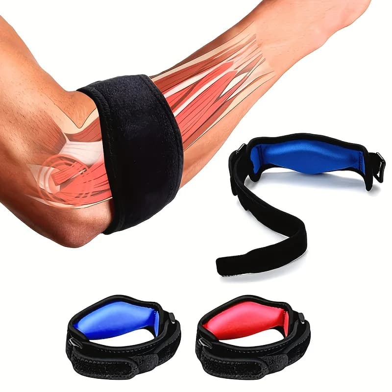 Tutore per gomito regolabile da 1 pezzo - Supporto per braccio di compressione sportiva per basket, tennis, pallavolo, golf - Strumento fitness unisex con