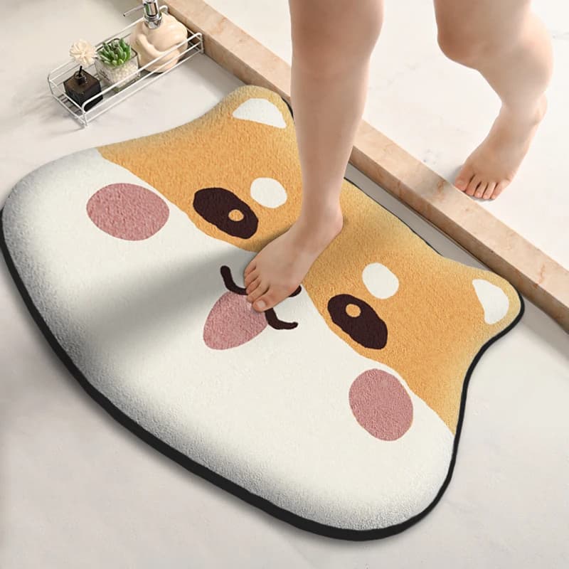 Special shaped bathroom pad thickened, flannel mat for WC, non-slip mat and shower stain