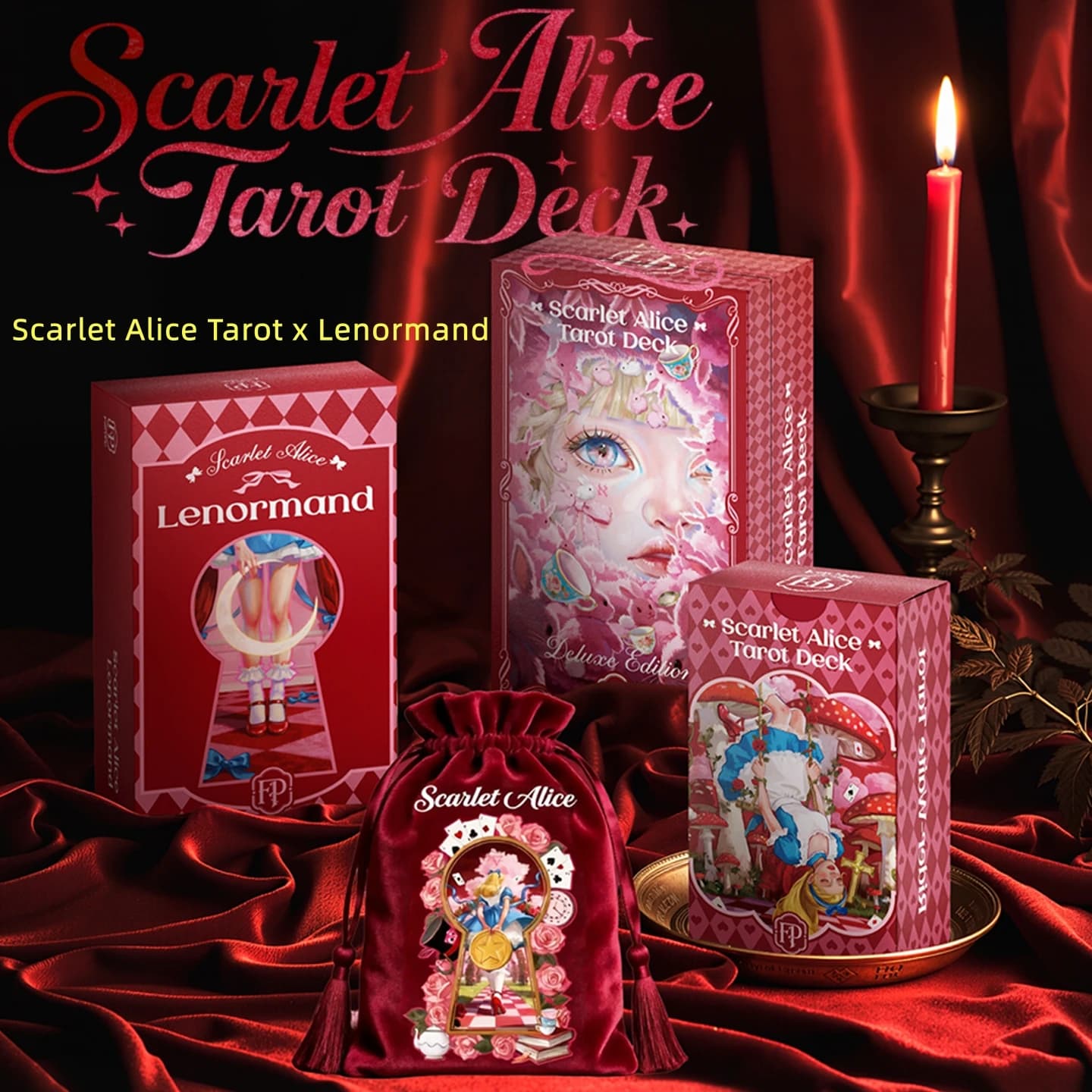Nuove Carte dei Tarocchi Originali Scarlet Alice 2026 con Guida per Principianti, Apprendimento della Divinazione e del Destino, Carte Oracolo Rider Waite in Inglese