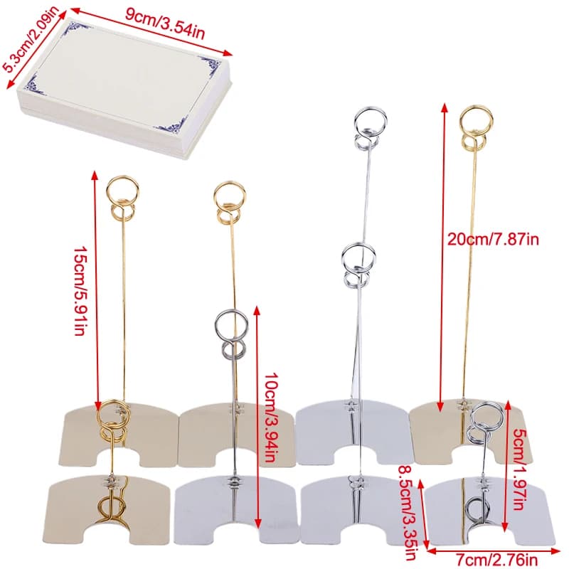 Etichetta in metallo Clip per pane Carta prezzo Panetteria Torta Negozio Clip per carta Espositore Porta note per promemoria fotografico per festa di nozze in ufficio