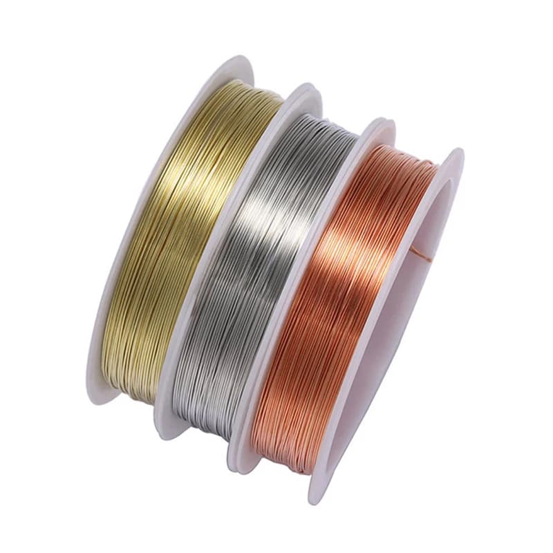 0.2/0.3/0.4/0.5/0.6/0.8/1mm Robusto Filo di Rame Filo di Perline Gioielli FAI DA TE Che Fanno Per I Braccialetti Collane Accessori Forniture