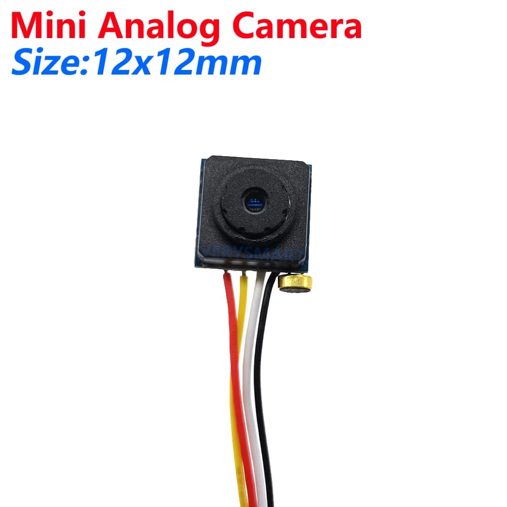 700TVL CVBS 12*12mm Micro Mini telecamera analogica Obiettivo da 3,6 mm Videocamera di sorveglianza di sicurezza domestica HD