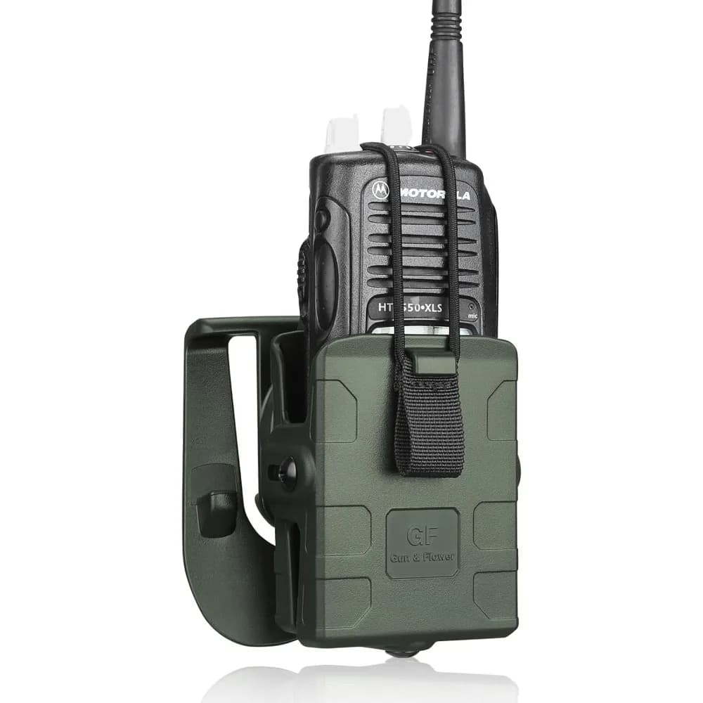 Fondina per Radio Ricetrasmittenti, Custodia per Radio Motorola, Kenwood, HYTERA, Accessori Radio per Forze dell'Ordine, Regolabile, Verde