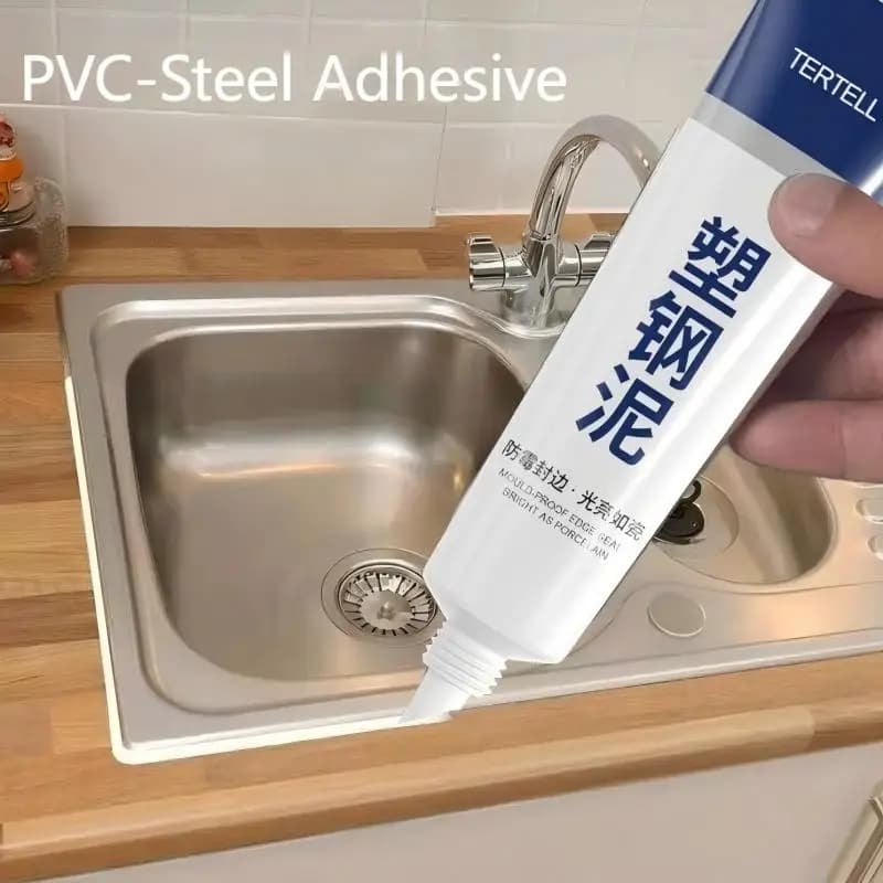Adesivo impermeabile Fango d'acciaio in plastica Sigillante impermeabile e a prova di umidità Cucina Bagno Colla antimuffa Agente di riparazione crepe