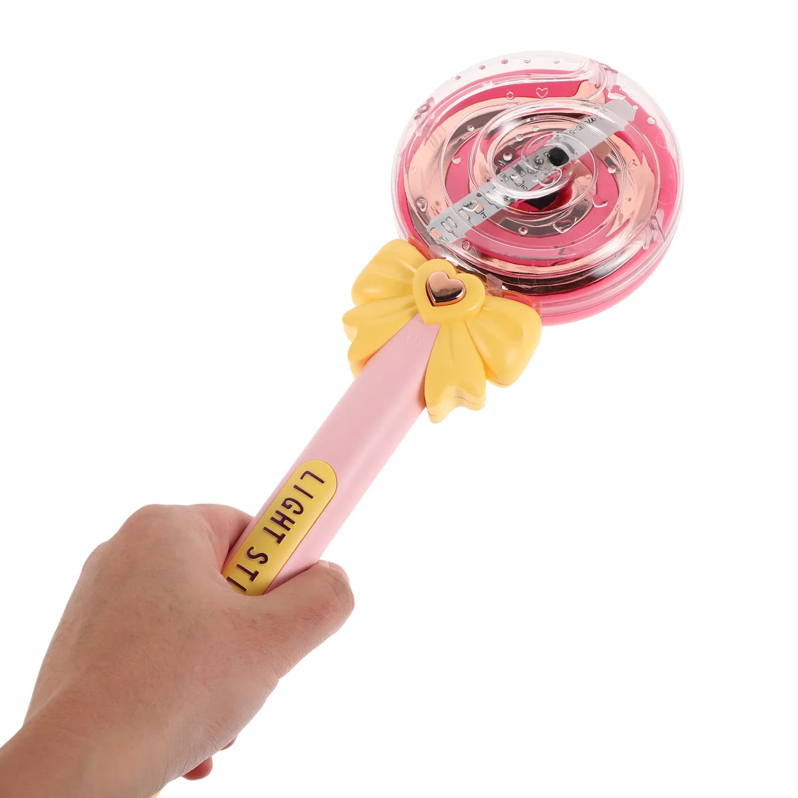Bacchetta Magica Interattiva Luminosa a Forma di Lecca-lecca con Luci Colorate per Bambine, Gioco di Ruolo a Tema Matrimonio, Bastoncino Luminoso