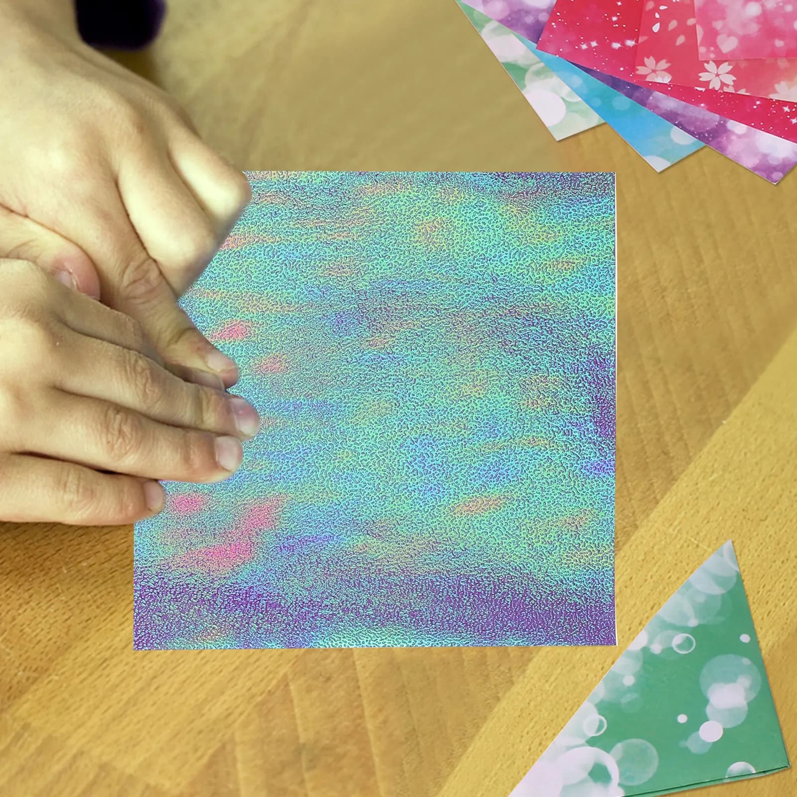 12 Sheets Premium Origami Paper Vibrant Colors Square Sheets Hold Crease No for Crafts Art Projects Children Learning