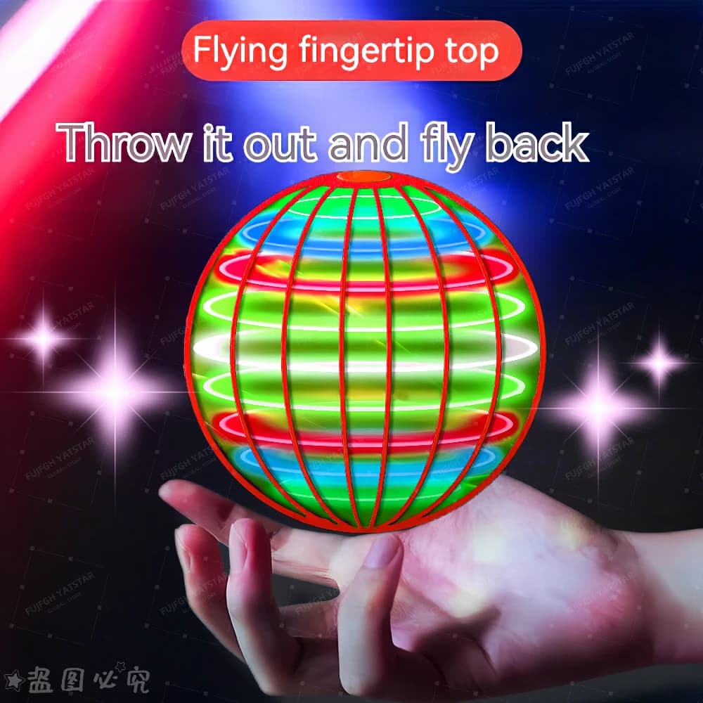 Magic Flying Ball Pro Mini Illuminazione con luci a LED Telecomando Boomerang controllato a mano Spinner Giocattoli per adulti Regali per bambini