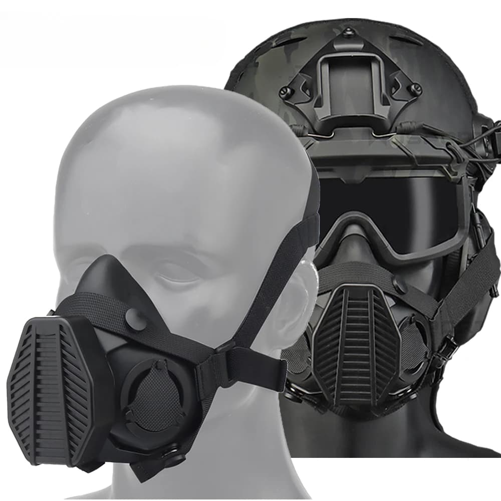 Halloween Mask Sports Respirator Protective Mask Half Face Gas Screen for Paintball Airsoft Hunt CSGame Cosplay