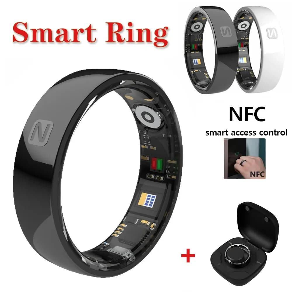 2026 New NFC smart ring for Huawei Xiaomi Samsung, heart rate, blood pressure, multi-sport monitor 5ATM SmartRing woman man