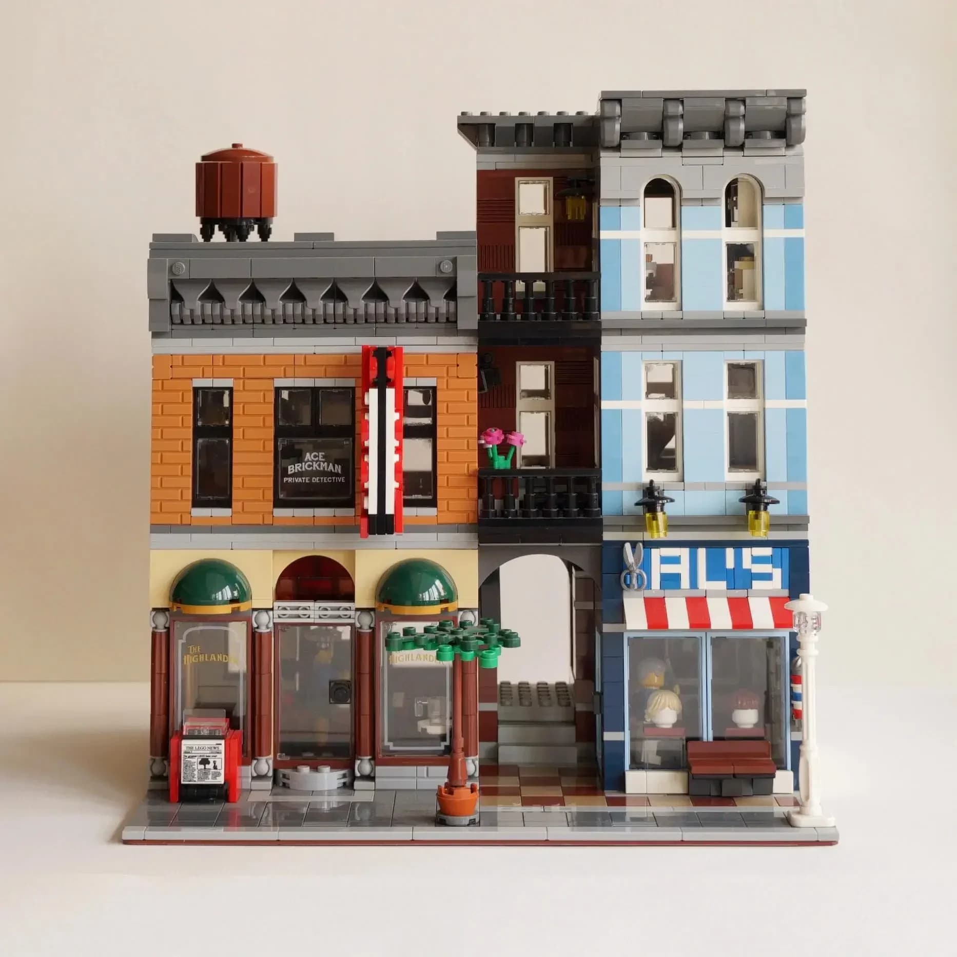 2262 pezzi regalo di Natale agenzia di detective MOC Building Blocks serie Street View, set di illuminazione a LED (escluso blocchi di costruzione)