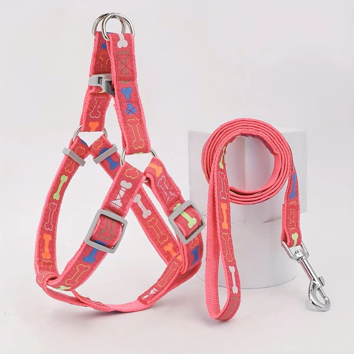 Pettorina Regolabile per Cani con Fibbia a Sgancio Rapido, Cinghia Toracica in Poliestere Resistente, Doppio Anello a D, Gilet di Sicurezza per Cani di Piccola e Media Taglia