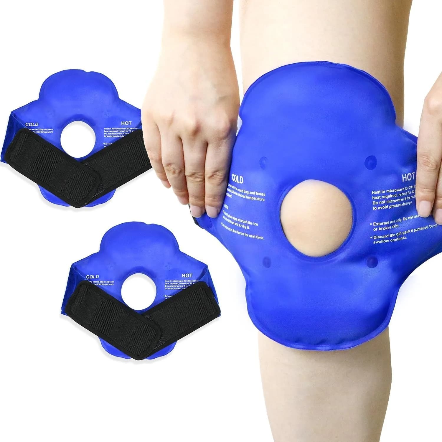 Ginocchio impacco di ghiaccio per infortuni gel riutilizzabile impacco caldo freddo impacchi di compressione per distorsioni gonfiore ginocchiera rinfrescante per donne uomini