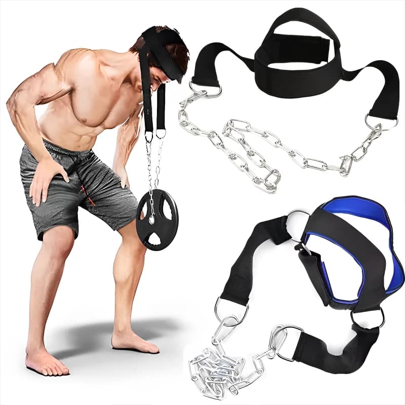 Head Column Iron chain Sling for training Exercise Strap for cervical spine Adjustable power Gym Fitness device for hood grip with weight bearing