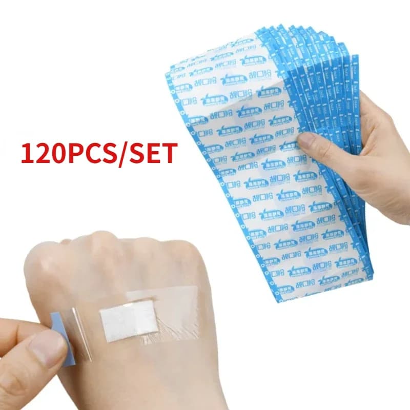120 pz/set Trasparente Cerotto Impermeabile Medicazione della Ferita Gesso Pelle Patch Bende Adesive per I Bambini Adulti Gesso