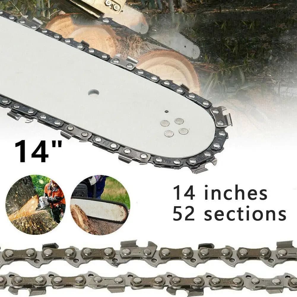Catena di metallo da 14 pollici 52 Collegamento di trasmissione Pinze da caccia per uso domestico da 3/8 pollici Accessori per motoseghe elettriche in acciaio Dropshipping