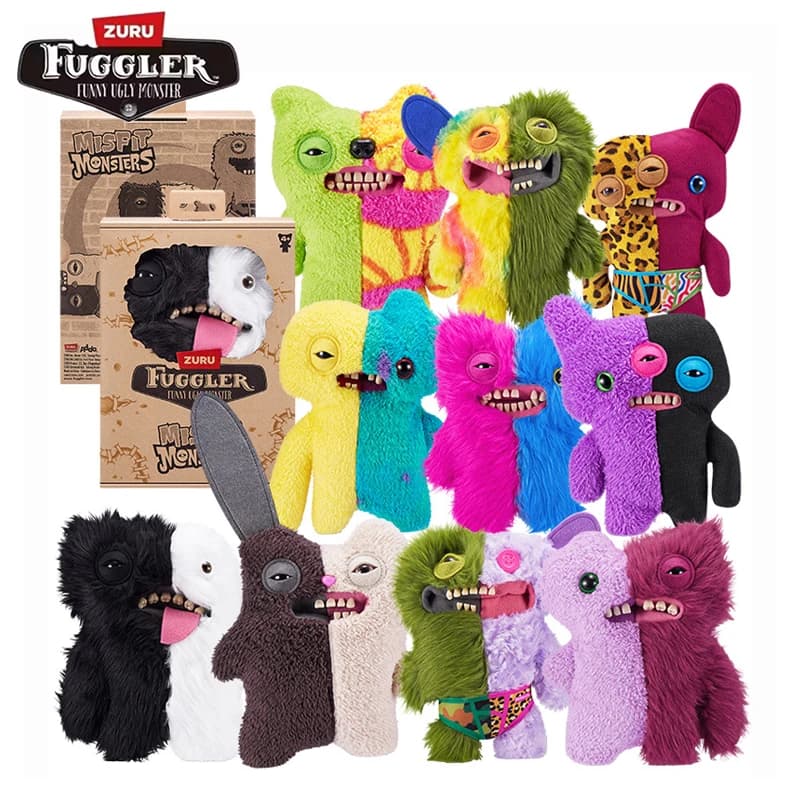 Fuggler Misfit Monsters Morbido Peluche Bambola Denti Mostro Due Toni di Giunzione Serie Divertente Brutto Kawaii Giocattoli Chlidren Regali Di Natale
