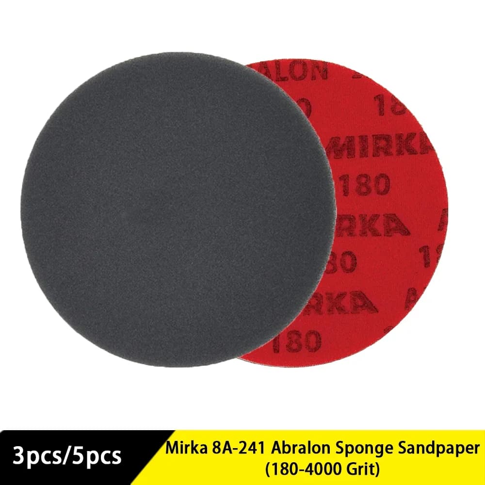 Mirka 8A-241 Abralon 180-4000 Grit Sponge Vetrate paper Abrasive disc Snail Hook and ring Velvet paper 5 inch 6 inch Polishing and polishing disc