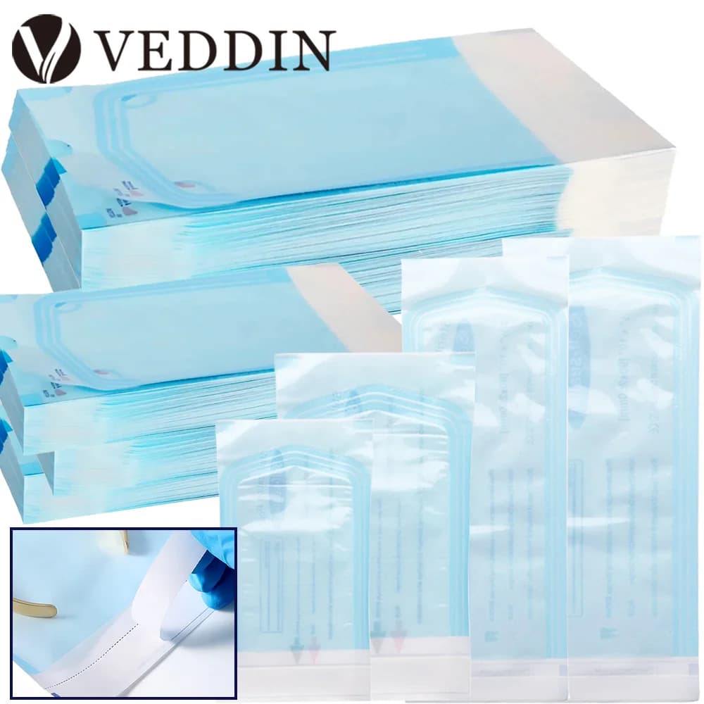 200/100/50PCS Self Sealing Sterilization Pouches Self-adhesive Clean Bags Tattoo Nail Art Grade Paper Dental Tattoo Accessories