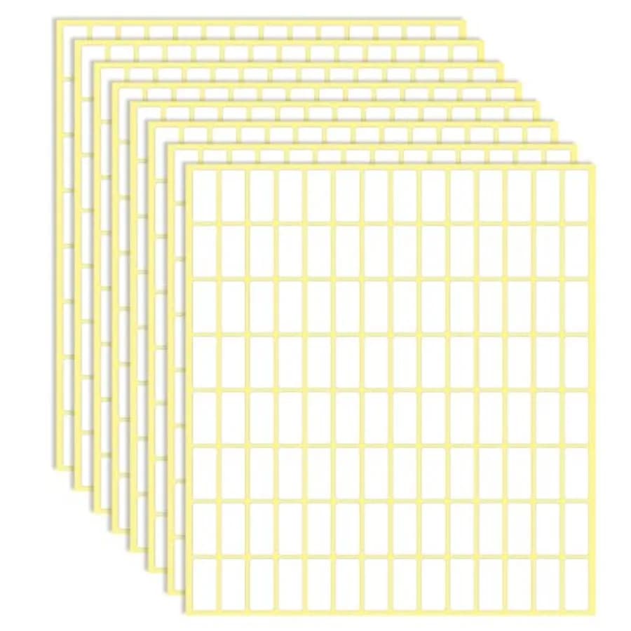 30 Sheets White Labels Stickers for Writing 10 X 20 mm Small Price Tags Blank Storage Container Stickers for Jars File Folders