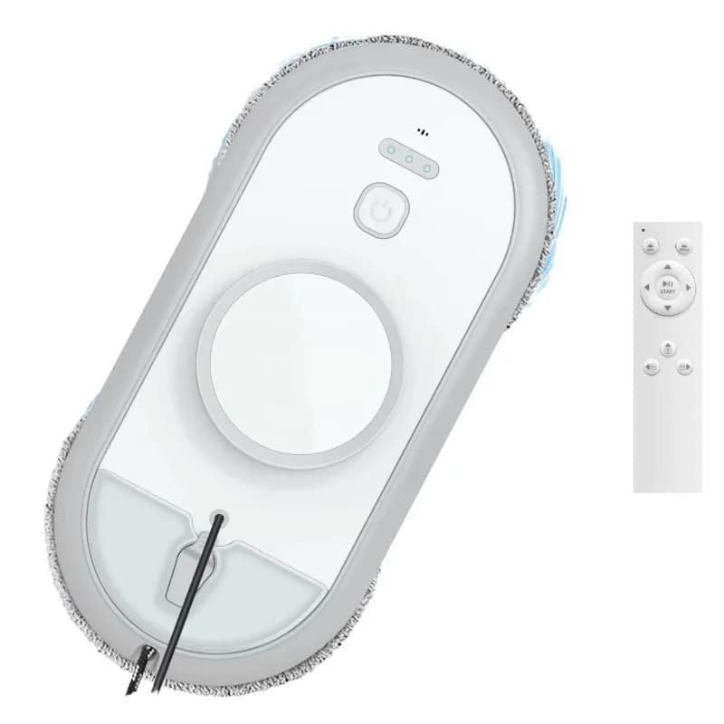 Robot Aspirapolvere per Pulizia Finestre da Esterno, Batteria 600mAh, Controllabile tramite App, Uso Domestico, Microfibra Bianca