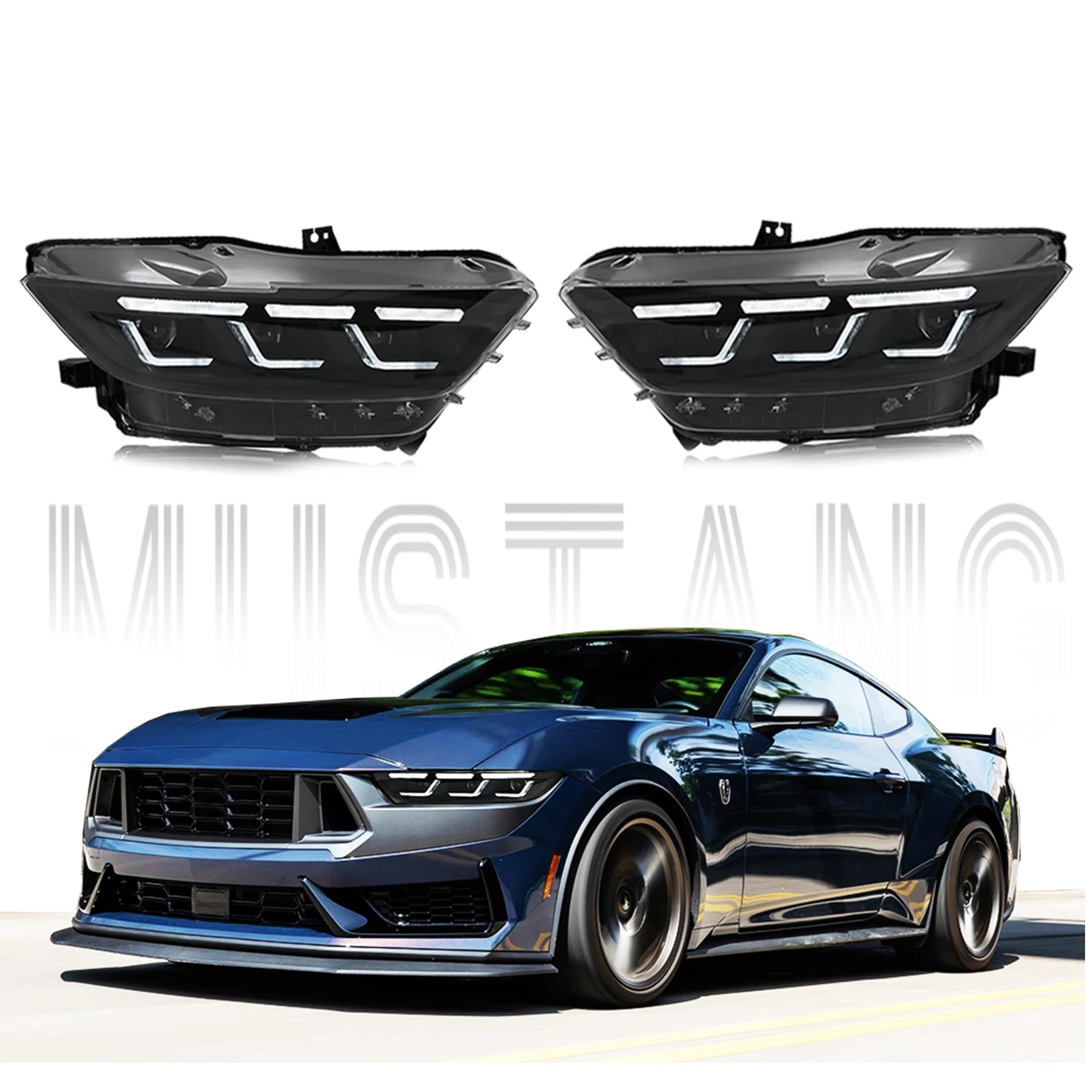 Headlights for Ford Mustang 2015 2016 2017 All models and Shelby GT350 GT500 Full LED