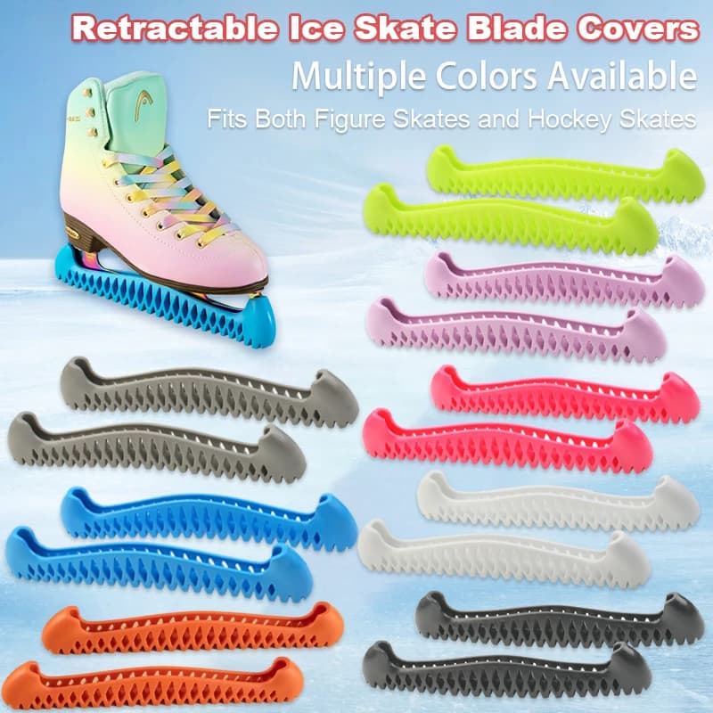 S/L/XL Walkable Ice Skate Lama Copertura TPU Figura Pattini da hockey Pattini Prevenire la puntura Scalabile Lama Manica Lama Coltello Copertura